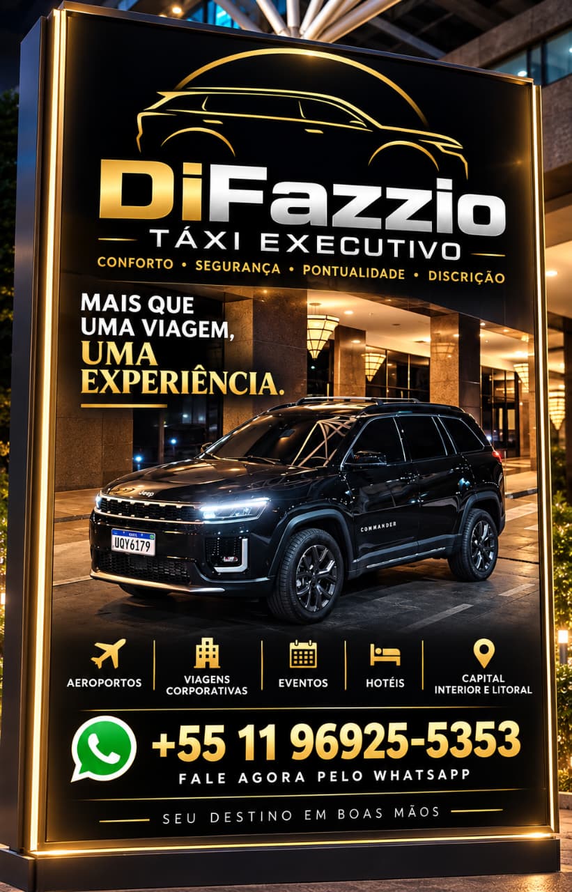 Anúncio do Di Fazzio Táxi Executivo com Jeep Commander